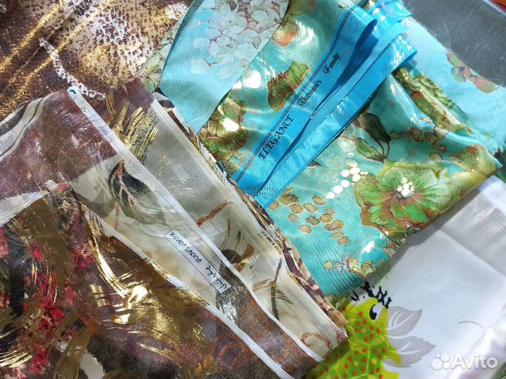 Отрез ткани шелк натуральный
