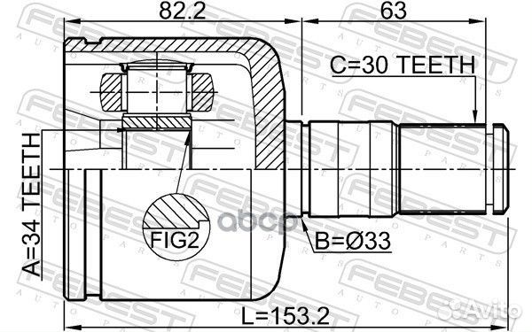 ШРУС внутренний левый к-кт Ford Mondeo III 00