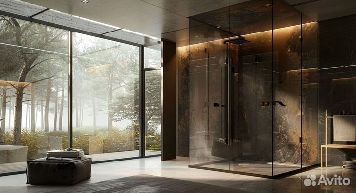 Кабина из стекла