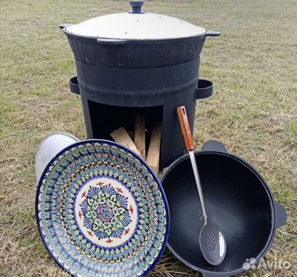 Казан + пeчь + шумовкa
