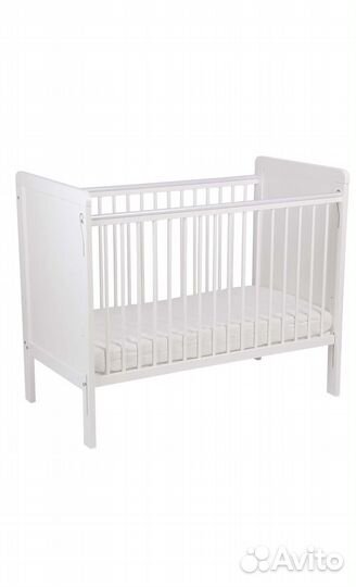 Детская кровать с матрасом Polini kids белая