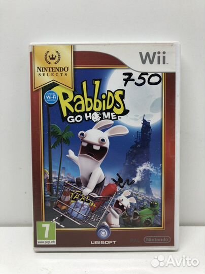 Диск Rabbids go home на Nintendo Wii