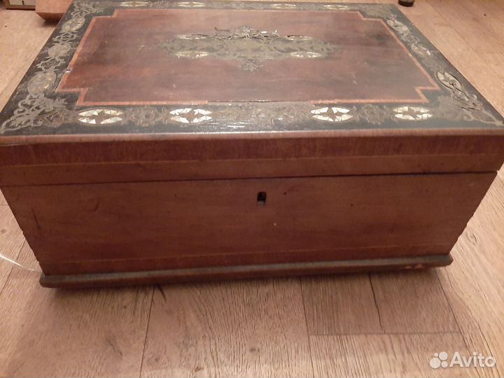 Ларец дорожный,шкатулка с зеркалом 18в