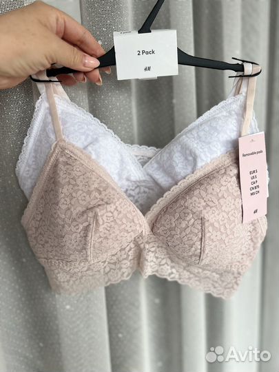 Бюстгальтер топ 2 шт H&M размер M XL