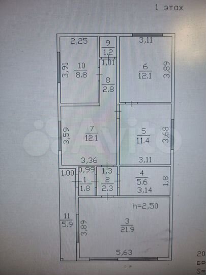 Дом 100 м² на участке 13 сот.