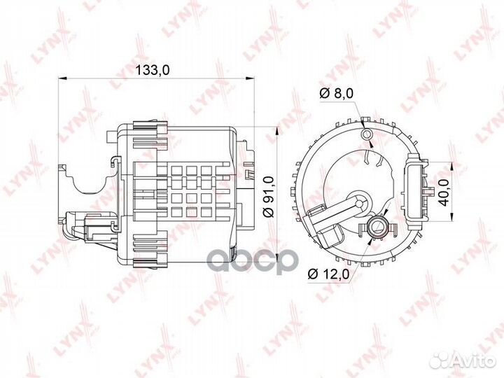 Фильтр топливный LF364M lynxauto