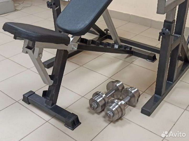 Штанга 40кг + скамья + стойка