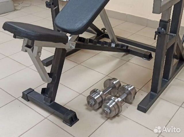 Штанга 40кг + скамья + стойка