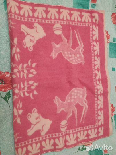 Детское одеяло шерстяное, для выписки, на выписку