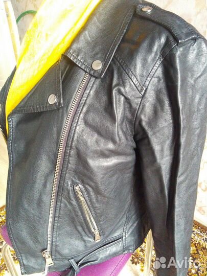 Кожаная куртка косуха женская