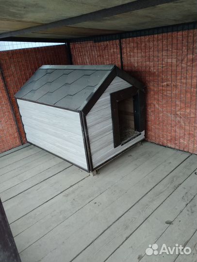 Вольер для собак с будкой