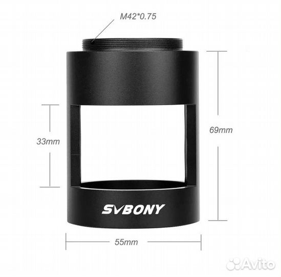 Металический адаптер svbony для Nikon/Canon и др