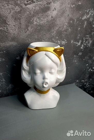 Бюст ваза кашпо