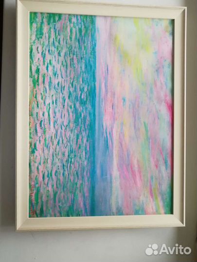 Интерьерная картина масло с подсветкой