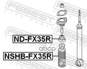 Пыльник заднего амортизатора nshb-FX35R Febest