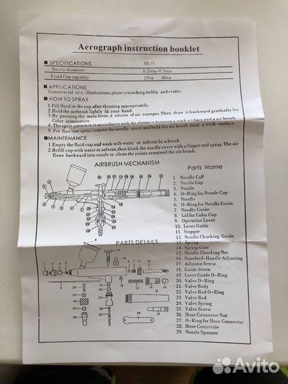 Аэрограф для моделирования