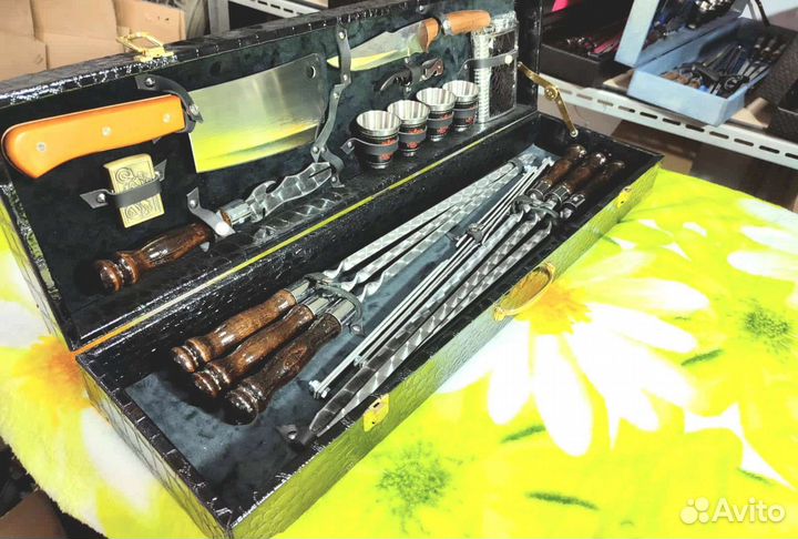 Шашлычный набор в кейсе подарочный