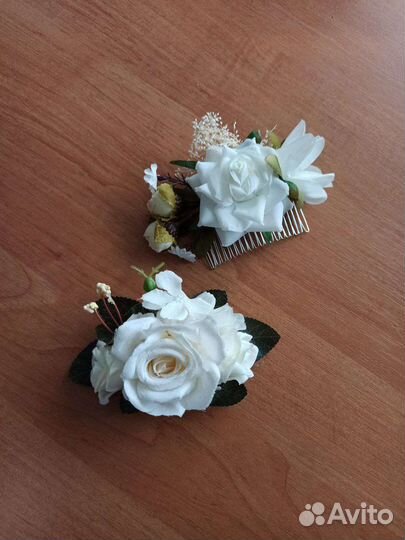 Свадебная заколка для волос, заколка цветы