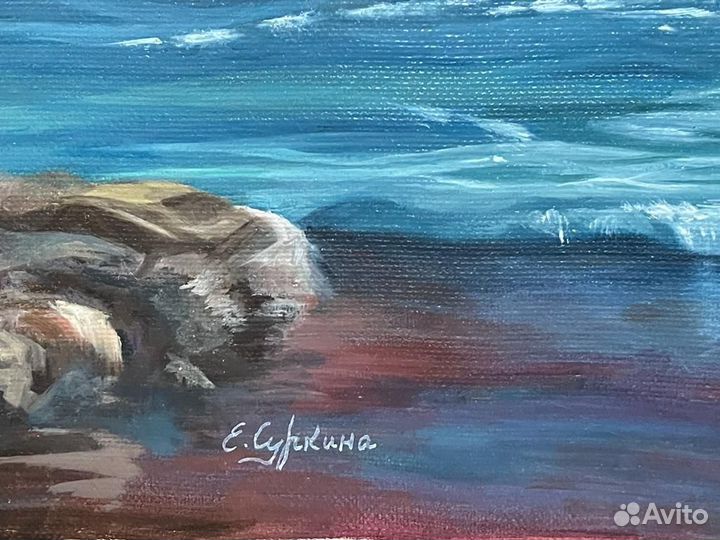 Картина маслом на холсте Марина 40х60