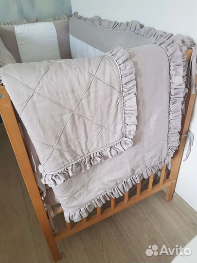 Детская кроватка IKEA, матрасик и бортики