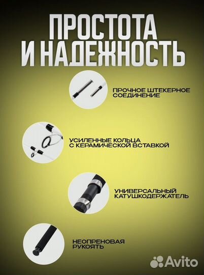 Удилище Крокодил для рыбалки 2.1 м
