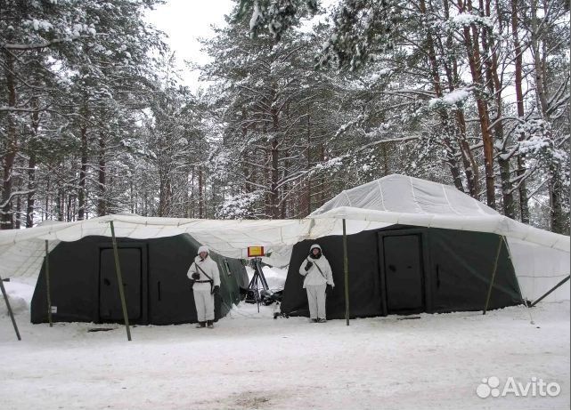 Палатка армейская каркасная от 10 до 70 мест