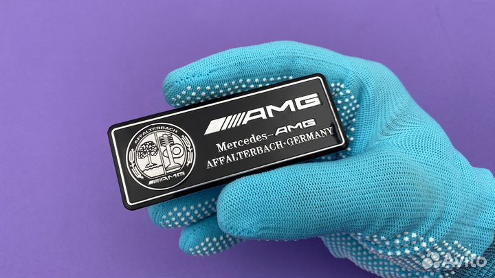 Шильдик AMG Mercedes-Benz наклейка черная эмблема