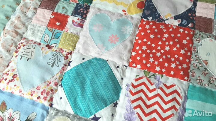 Лоскутный плед ручная работа