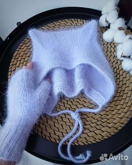 Шапка чепчик с ушками кошки