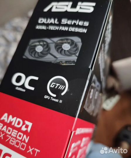 Видеокарта asus dual RX 7800XT новая