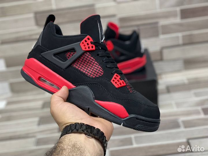 Кроссовки Air Jordan 4 Red Thunder (36-45)