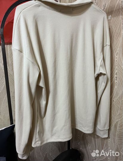 Кофта поло лонгслив бежевая