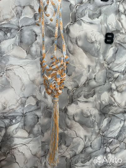 Вязаное кашпо