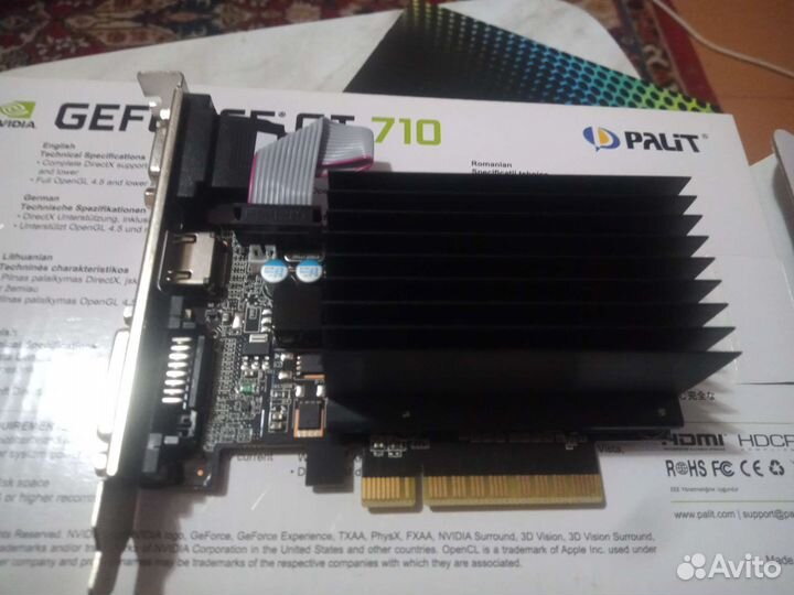 Новая Видеокарта nvidia geforce GT 710