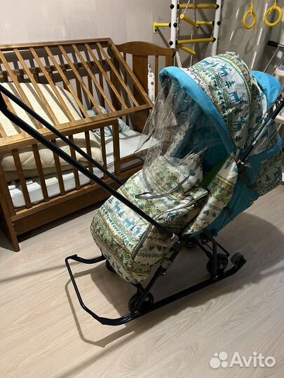 Детские санки коляска Умка 3-1