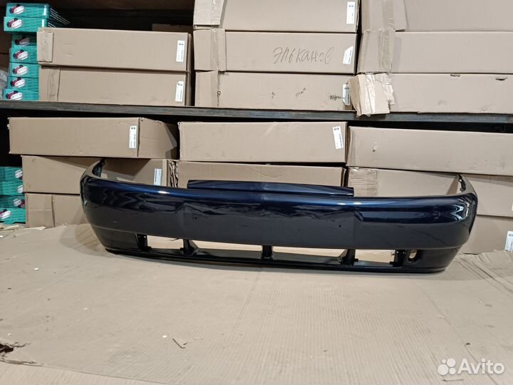 Бампер передний ваз 2110 серебристый ярко синий