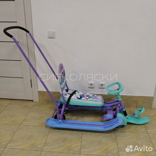 Снегокат с колесной базой Тимка спорт 6 пингвины