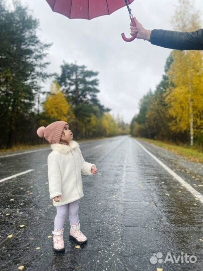 Пальто из ламы для девочки