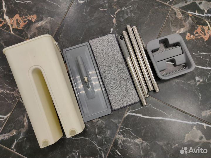 Швабра с ведром и отжимом бу