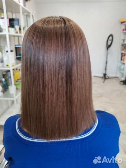Кератиновое выпрямление волос модель