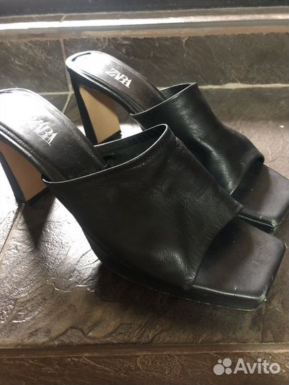 Сабо кожаные 40 размер Zara