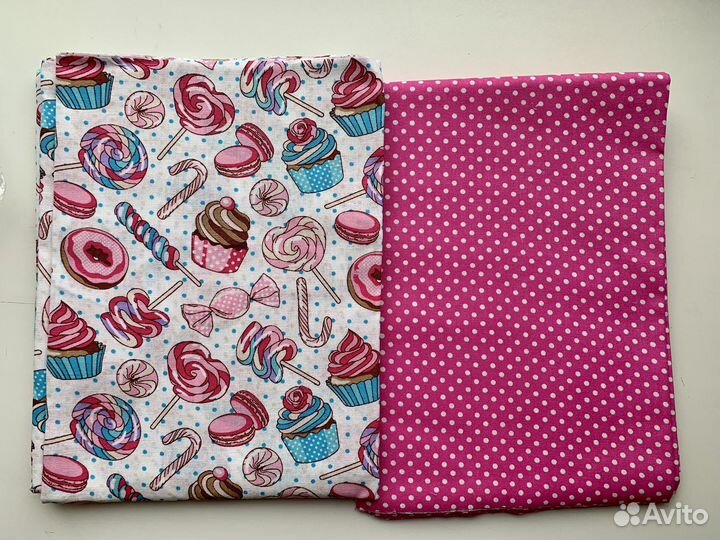 Отрезы хлопок - поплин и бязь, 10 штук