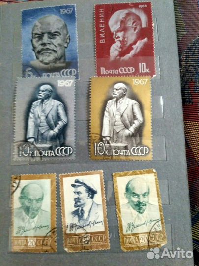 Коллекция марок В.И Ленин в юбилейном альбоме