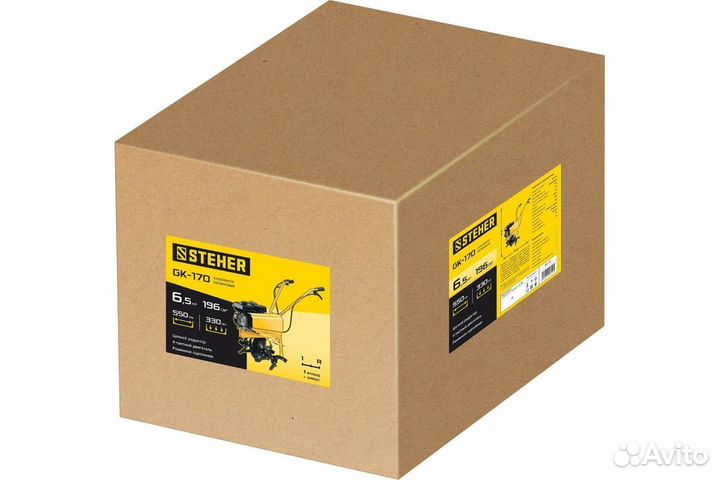 Бензиновый культиватор steher, 6.5 л.с. GK-170