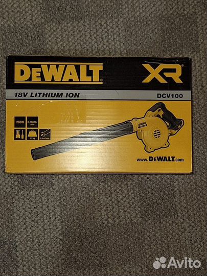 Аккумуляторный воздуходув DeWalt DCV 100 XR 18B