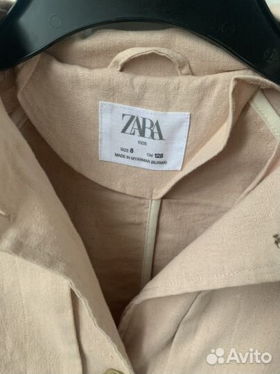 Пиджак лен для девочки zara 128
