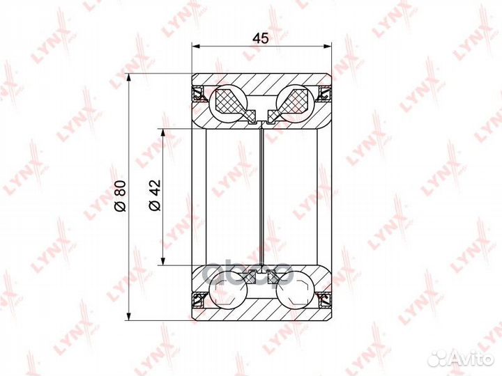 Комплект подшипника ступицы колеса перед WB