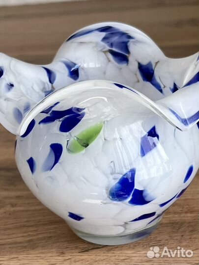 Ваза корзинка конфетница с ручкой