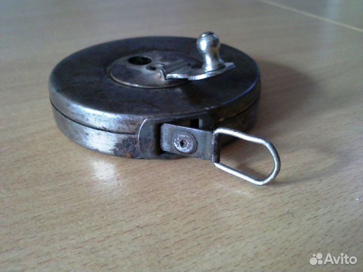Рулетка старинная металлическая