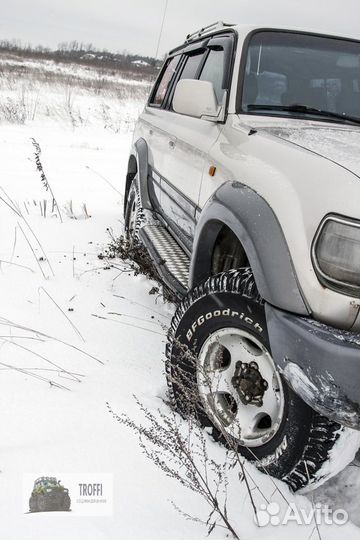 Пороги Тойота Ленд Крузер 80/105 риф силовые